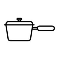 sauce pan icon vector template