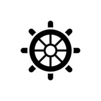 ship steering wheel icon design vector template