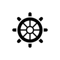 ship steering wheel icon design vector template