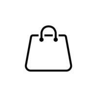 plantilla de vector de diseño de icono de bolsa de compras