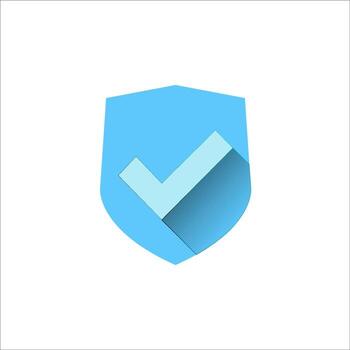 shield and check mark icon vector template