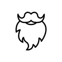 Papa Noel barba Bigote icono diseño vector