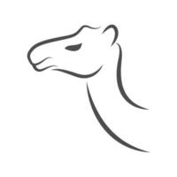 camello desain logo icono vector