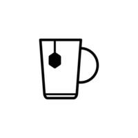 té taza icono diseño vector