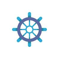ship steering wheel icon design vector template
