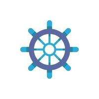 ship steering wheel icon design vector template