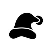 Papa Noel sombrero icono vector de glifo estilo ilustración diseño