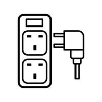 socket outlet plug icon design vector