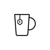 té taza icono diseño vector