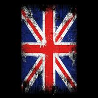 the british flag on a black background vector