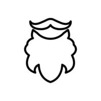 santa beard mustache icon design vector