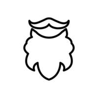 Papa Noel barba Bigote icono diseño vector