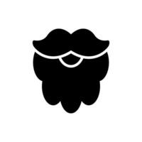 santa beard mustache icon design vector