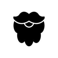 Papa Noel barba Bigote icono diseño vector