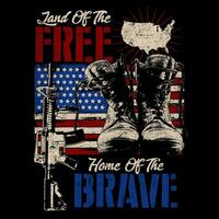 Veteran Land Of The FREE Home Of The Brave vector