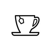 té taza icono diseño vector