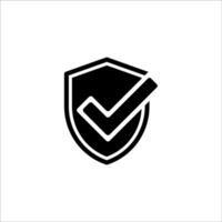 shield and check mark icon vector template
