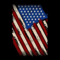 an american flag with a grunge effect vector