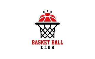 Basket ball club design logo vector