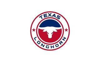 Texas Longhorn búfalo toro vacas logo diseño vector
