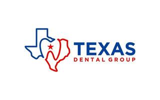 Texas dental cuidado logo diseño vector