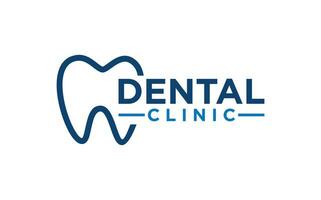 dental clínica vector logo diseño. dentista logo