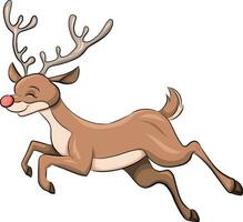 illustration of a happy jumping roebuck vector