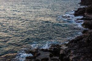 Atlantic ocean wild coast, Tenerife, Canary islands, Spain photo