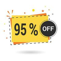 95 percent off. Vector design.