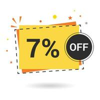 7 percent off. Vector design.