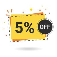 5 percent off. Vector design.