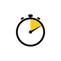 10 Minutes Analog Clock Icon white background. vector