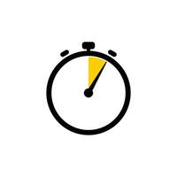 5 Minutes Analog Clock Icon white background. vector