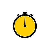 1 hour's Analog Clock Icon white background. vector
