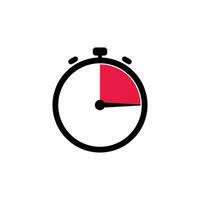 3 Minutes Analog Clock Icon white background. vector