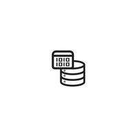 Database icon in flat style. Vector illustration on white isolated background. Hosting business concept.