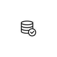 Database icon in flat style. Vector illustration on white isolated background.
