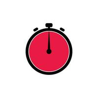 1 hour Analog Clock Icon white background. vector