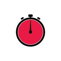 1 hour Analog Clock Icon white background. vector