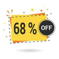 68 percent off. Vector design.