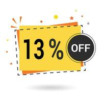 13 percent off. Vector design.