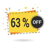 63 percent off. Vector design.