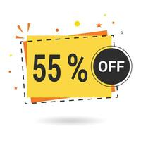 55 percent off. Vector design.