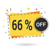 66 percent off. Vector design.