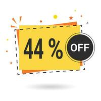 44 percent off. Vector design.