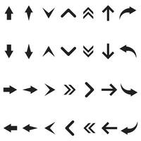 All arrow set vector and background design template.