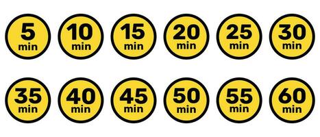 Set of speed limit icons. Vector illustration isolated on white background.