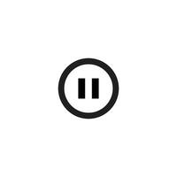 Pause icon in trendy flat style isolated on white background. Audio symbol for your web site design. Vector illustration.