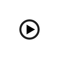 Play button icon in flat style. Play vector illustration on white isolated background. Play button business concept.