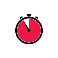 55 Minutes Analog Clock Icon white background. vector